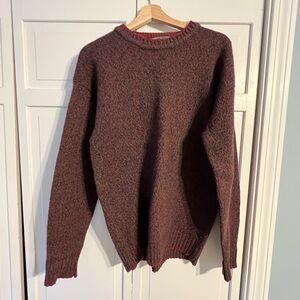 Vintage Woolrich Marled Burgundy Wool Sweater